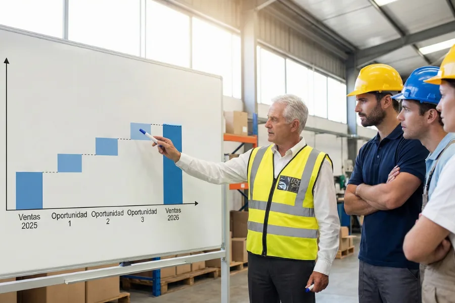 Empresario revisando el impacto económico de una operación