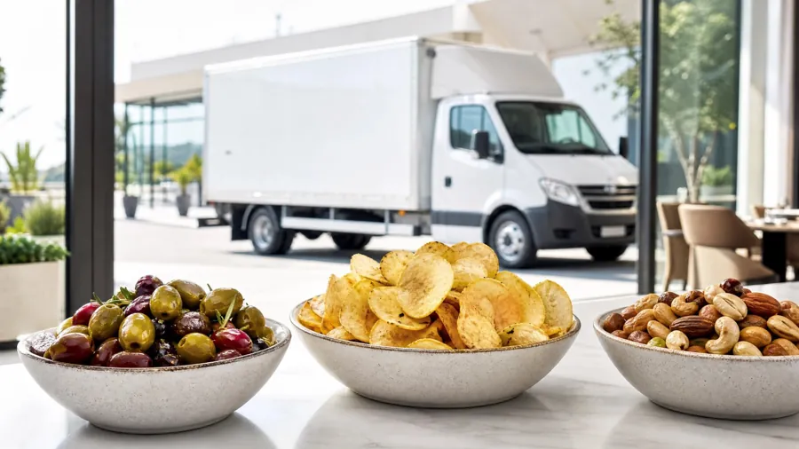 Distribución de aperitivos a hostelería